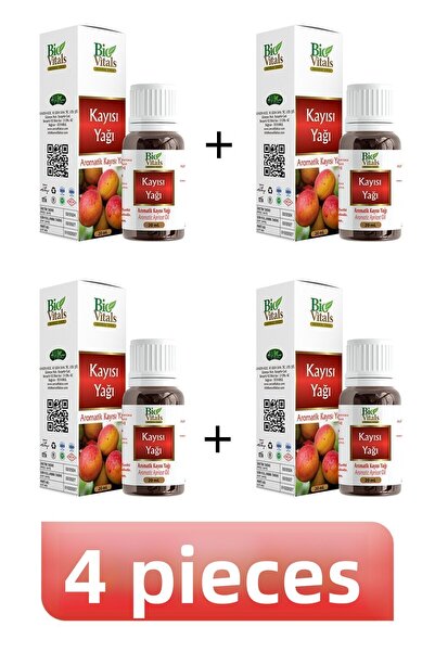 Bio Vitals 20 مل زيت المشمش - 4 قطع