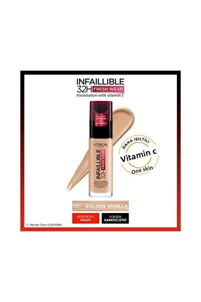 L'Oreal Paris كريم أساس لوريال باريس إنفاليبل 32 ساعة فيري وير فيتامين سي 125...
