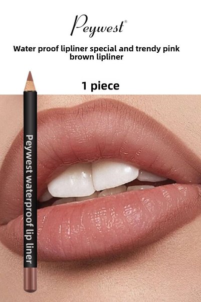 PEYWEST Trendy Brown Waterproof Lipliner Coffee Lip Pencil Extra Long-Lasting