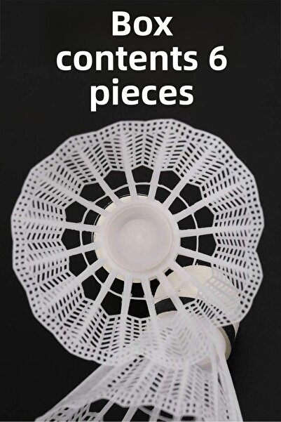 Telvesse White Semi-Pro Badminton Ball - 6 Pieces Balanced Speed Starter Boxed Mushroom Head Deluxe Set 620