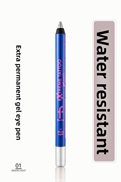 Flormar قلم تحديد العيون الجل المقاوم للماء من إكستريم تاتو فيستيفال - 001 مو...