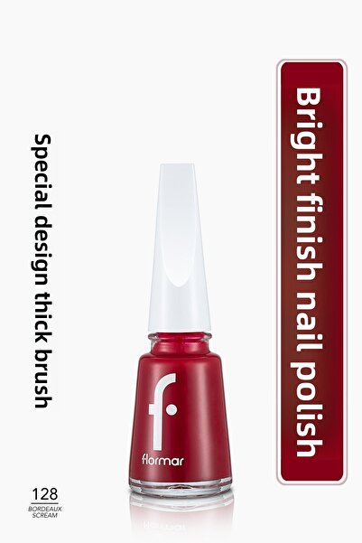 Flormar High Pigmented and Shiny Finish Nail Enamel - Nail Polish Fne-128 Bor...