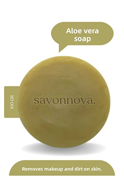 Savonnova صابون الصبار الطبيعي - 100 جرام، مرطب ومغذي، صابون للبشرة بدون إضافات