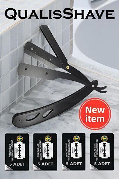 Qualis ماكينة حلاقة معدنية كاملة U3 20 قطعة من شفرات البلاتين