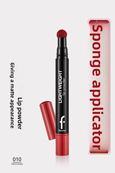 Flormar Light Built Matte Lip Powder (RED) - Lightweight Lip Powder - 010 Provoking -8682536007528