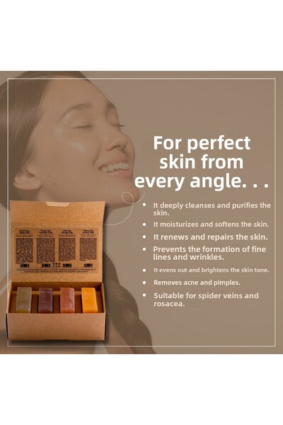 dionesse Natural Clay Soap Set for Women 4X120 Gr | Face, Body and Hair Care