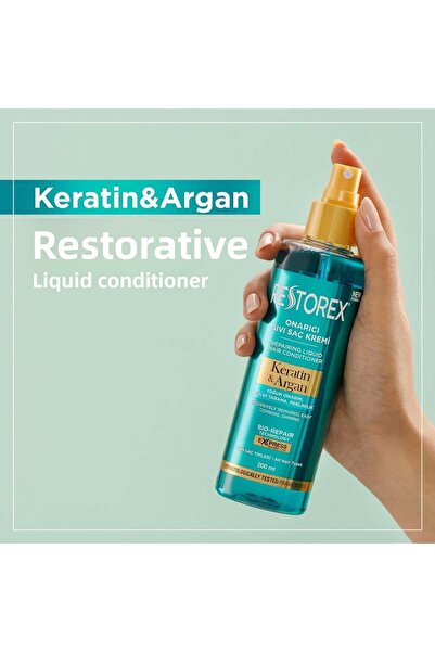 Restorex Keratin & Argan Repair Liquid Hair Care Cream 3X200 ml