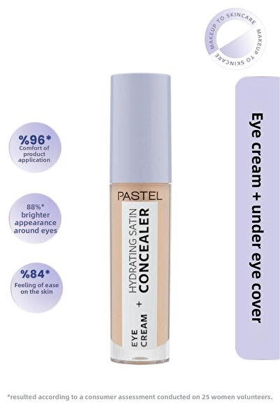 Pastel كريم العين + خافي عيوب الساتان المرطب 62