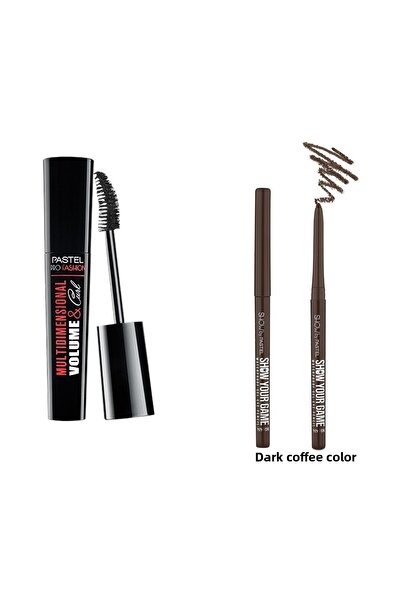 Pastel Profashion Volume Curl Mascara + Show Your Waterproof Gel Eye Pencil 4...