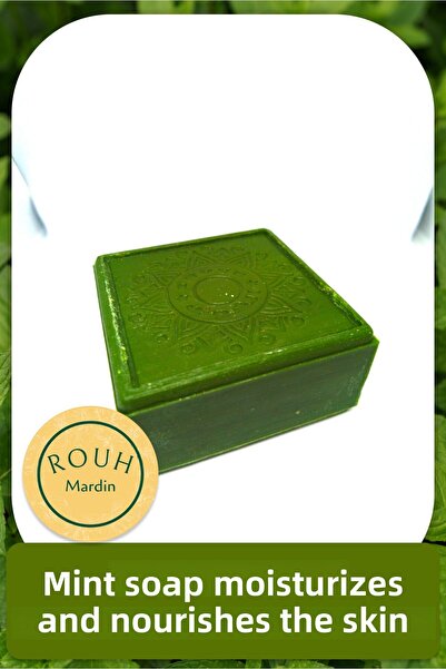 ROUH Mardin صابون النعناع العشبي الطبيعي المصنوع يدويًا 160 جرام