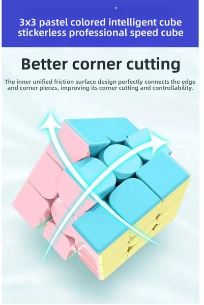 ZETCONCEPT 3X3 Professional Pastel Color Speed Cube Intelligence Patience Cube