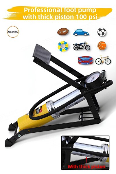 Badem10 مضخة قدم مكبس سميكة واحدة، مضخة نفخ ذات عجلة واحدة، مضخة نفخ مطاطية من نوع شامبريل
