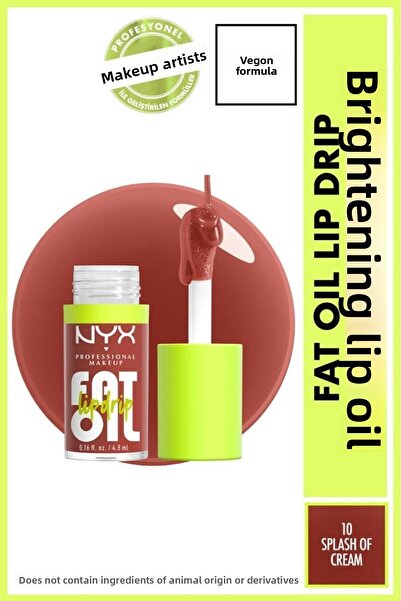 NYX Professional Makeup Fat Oil Lip Drip Brightening Lip Oil - Splash of Cream
