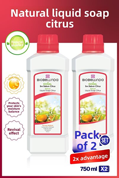 BioBellinda Liquid Hand Soap Citrus 750 ml (Set of 2)