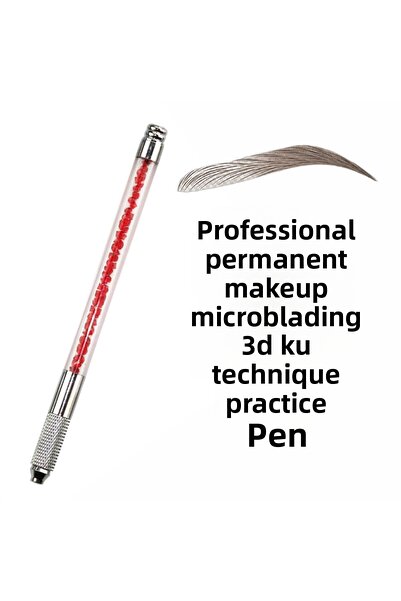 HD قلم ممارسة تقنية الشعر ثلاثي الأبعاد للمكياج الدائم الاحترافي - وردي