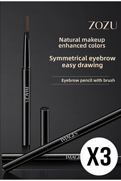 ZOZU ®   قلم حواجب بزاوية مزدوجة وفرشاة حواجب من سلسلة إيميجز، 0.4 جرام، بني ...