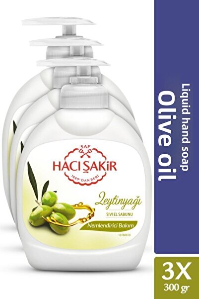 Hacı Şakir صابون سائل لليدين مرطب بزيت الزيتون 300 مل × 3 قطع