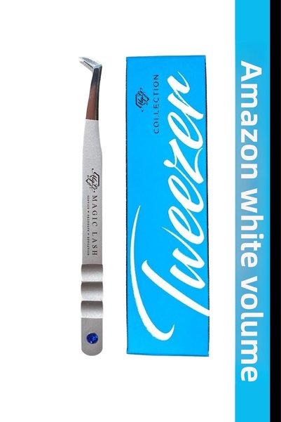 Magic Lash New Model Amazon Silk Eyelash White /White Volume Tweezers