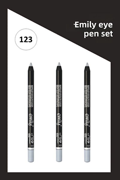 EMILY مجموعة أقلام عيون مقاومة للماء مكونة من 3 قطع رقم: 123