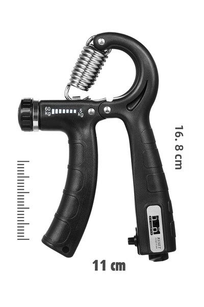 Unichrome Black Hand Wrist Strengthener Exercise Tool 5-60 kg Carpal Direct Hand Spring Device Resistance Spring
