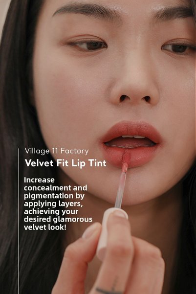 Village 11 Factory فيلفيت فيت ليب تينت بلومينج ريد 4.7 جرام - صبغة شفاه ماتة وكريمية