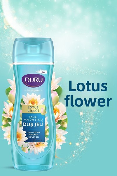 Duru Lüx Perfumes Lotus Flower Shower Gel 3 Pieces X 650 ml / Large Size