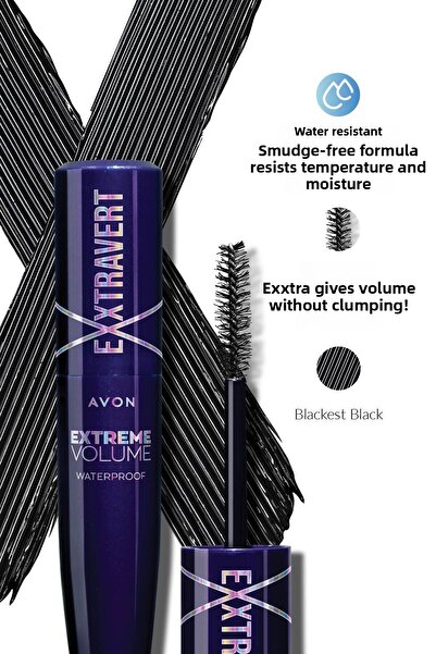 AVON Exxtra Blue Exxtra Volumizing Waterproof Mascara