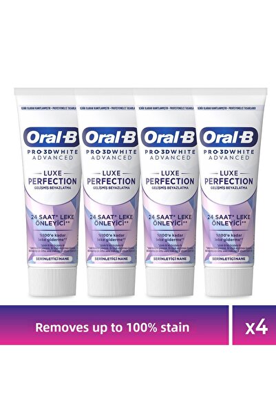 Oral-B   Pro 3D White Advanced Luxe Perfection Toothpaste 75 ml X 4