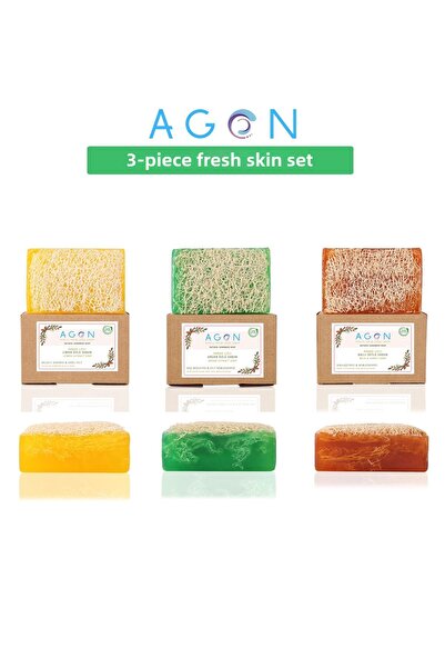 Agon مجموعة ألياف اليقطين المصنوعة يدويًا 100% من الأرغان الطبيعي وحليب العسل...