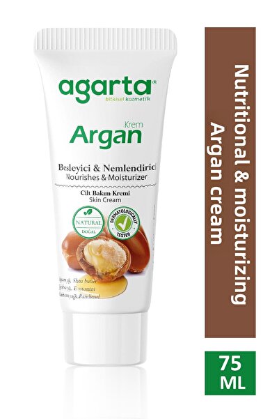 Agarta كريم العناية بالبشرة المغذي الطبيعي للوجه واليدين بزيت الأرغان 75 مل
