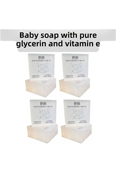 HMD BİTKİSEL KOZMETİK صابون أطفال من الجلسرين النقي - 4 قطع، فيتامين E، مرطب ...