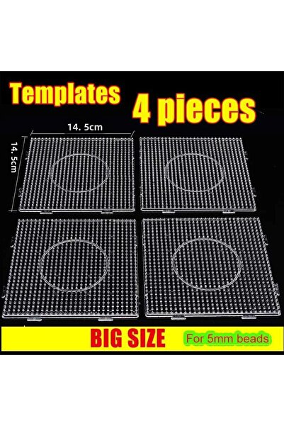 Choice 4pcs 4PCs 5mm Hama Beads Pegboard Transparent Template Board Pixel Art...