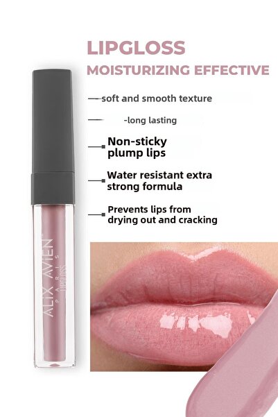 Alix Avien Moisturizing Lip Gloss That Does Not Leave Sticky Feel Long - Lipg...