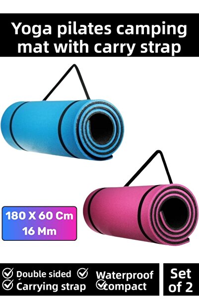 Wintoup Специална двустранна неплъзгаща се изтриваема постелка за йога, медит...