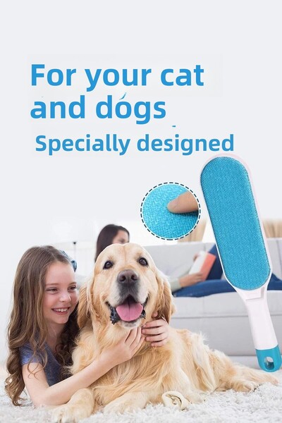 Factorial 2-Piece Pet Hair Collection Brush Set - Hair Collector and Lint Remover Apparatus with Chamber