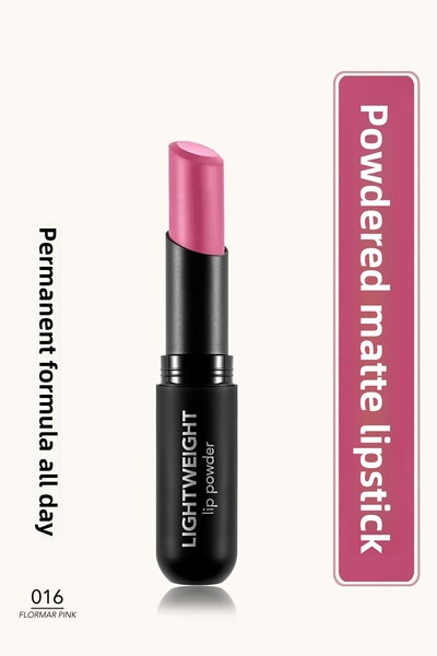 Flormar Ultra Light Matte Lipstick (Pink) - Lightweight Lip Powder - 016 Pink...