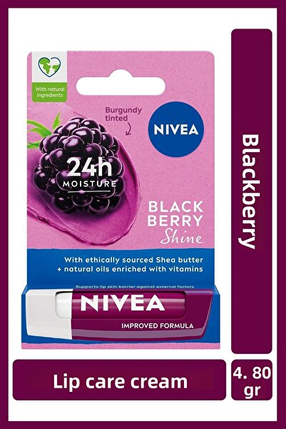 NIVEA Blackberry Lip Care Cream and Gloss 4.8 g