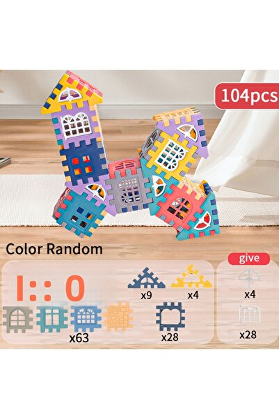 Choice 104pcs Large scale house building block simulation window design, kindergarten construction, creatio