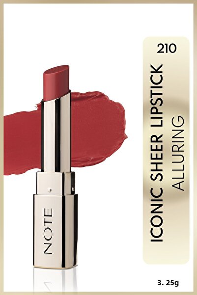 NOTE أحمر الشفاه الشفاف المرطب أحمر الشفاه اللامع 210 Alluring - أحمر
