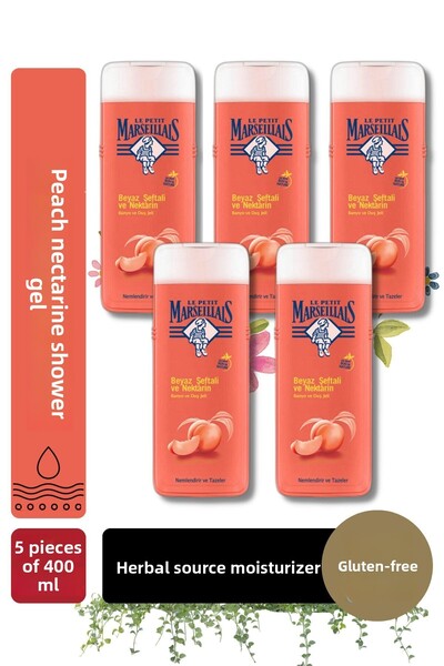 Le Petit Marseillais Shower Gel Peach And Nectarine 400 Ml 5 Pieces