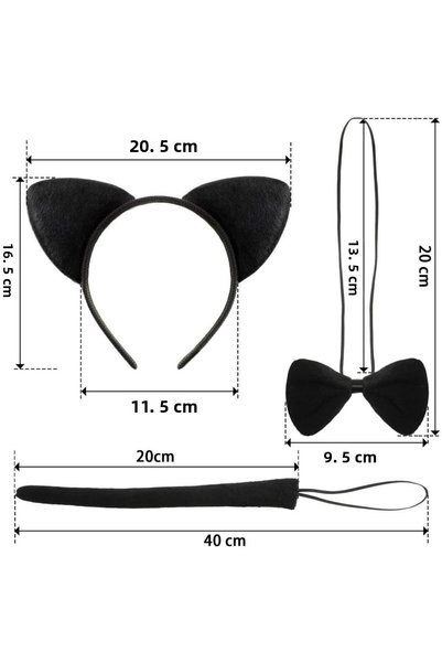 TWOX 1 Piece Cat Costume - Crown Tail, Bow Tie Set