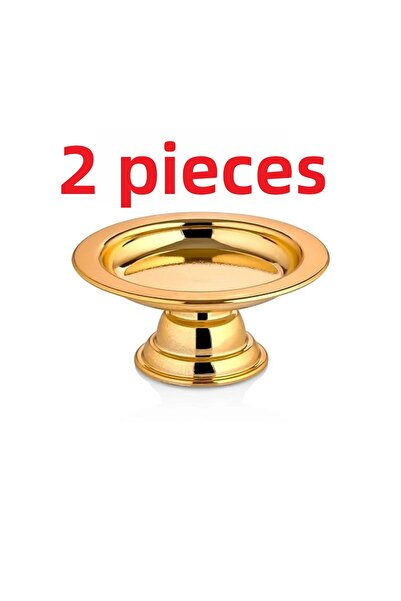 Carat Home Διακοσμητικό επιχρυσωμένο σετ 2 τεμαχίων για καφέ, πολυτελές σετ γ...