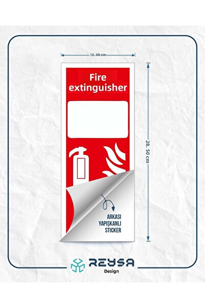 Reysa Tasarım ملصق خلفي لطفاية الحريق 21x35