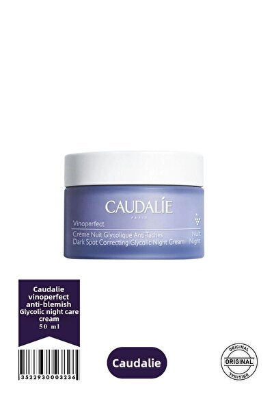 Caudalie Anti-Blemish Night Cream with Glycolic Content to Remove Blemish Ton...