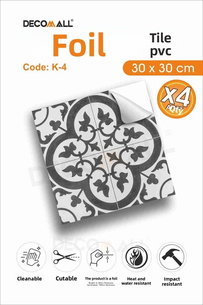 DECOMALL CodeK-4 Foaie autoadezivă pentru gresie, impermeabilă, pentru podea ...