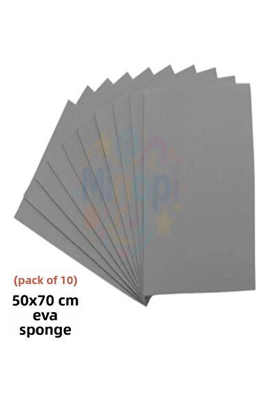 Minopi Gray Colored Eva Sponge 50X70 cm 10 Pack 1.5 mm