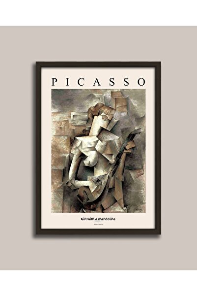 Vetro Design Picasso - Pictură în rama din lemn cu o fată cu mandolină