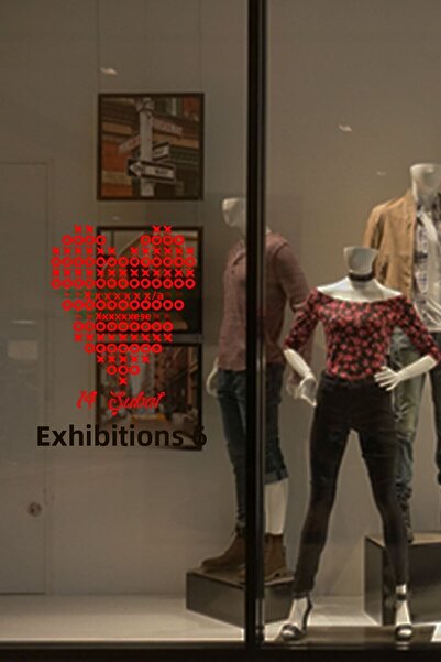 New Jargon Autocolant de 60 cm în formă de inimă cu jocul Xox de Ziua Îndrăgo...