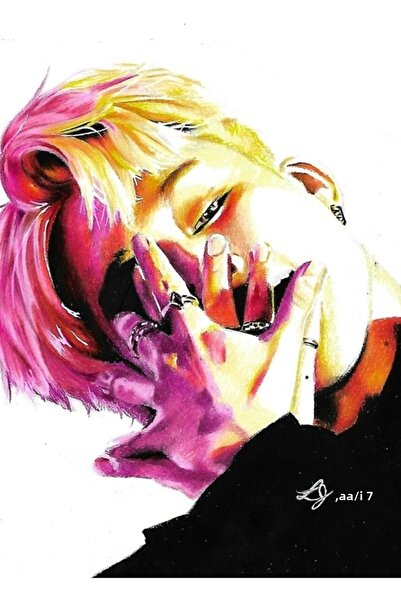 Universal Ζωγραφική πορτραίτου Jimin, Ξύλινη αφίσα, Διακοσμητικός κωδικός 4257