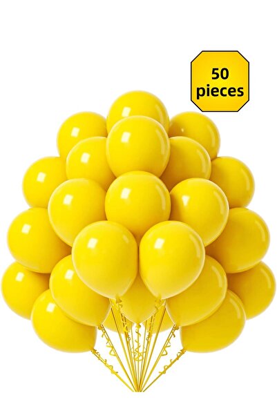Mielibon Pastel Yellow Balloon Set of 50 – Bulk Party Birthday Wedding Decoration